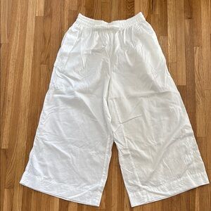 Athleta White Elastic Waist Beachside Coverup Pants, size: XS